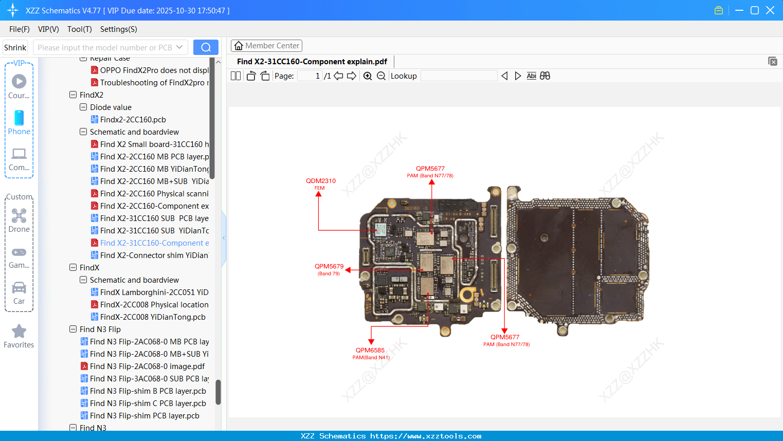 OPPO Find X2-31CC160-Component Explain